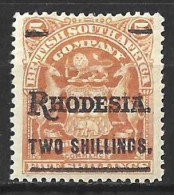 RHODESIA...KING EDWARD VII...(1901-10..).....2/- ON 5/-........SG118..........MH.... - Rodesia Del Sur (...-1964)