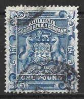 RHODESIA...QUEEN VICTORIA...(1837-01.).....£1......SG10.....PERF FAULTS...(CAT. VAL.£180...)....POSTAL USED..... - Zuid-Rhodesië (...-1964)