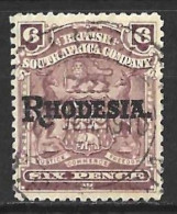 RHODESIA...KING EDWARD VII...(1901-10..)...." 1909..".....6d.......SG106b.......CDS....VFU...... - Rhodesia Del Sud (...-1964)