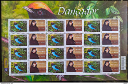 C 2596 Brazil Personalized Stamp Dancer Tangara Bird Fauna Santa Faustina Religion 2004 Sheet - Personnalisés