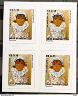 Brazil Regular Stamp RHM 829 Missing Work Portinari Negrinha Arte 2004 Block Of 4 - Neufs