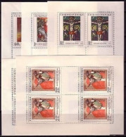 TSCHECHOSLOWAKEI MI-NR. 1910-1914 BRIEFMARKEN KLEINBOGENSATZ POSTFRISCH(MINT) KUNST NATIONALGALERIEN (IV) - Blocs-feuillets