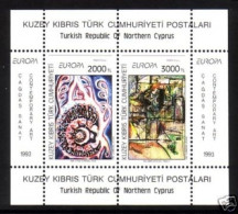 TÜRKISCH ZYPERN BLOCK 12 POSTFRISCH(MINT) EUROPA CEPT 1993 KUNST - 1993