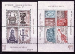 SPANIEN BLOCK 19-20 POSTFRISCH(MINT) ESPANA '75 - GOLDSCHMIEDEARBEIT - Blocs & Feuillets