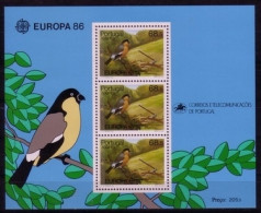 AZOREN BLOCK 7 POSTFRISCH(MINT) EUROPA 1986 NATUR- Und UMWELTSCHUTZ VOGEL AZORENGIMPEL - 1986