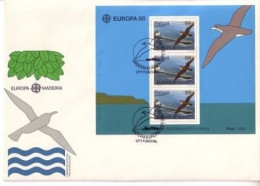 MADEIRA BLOCK 7 FDC EUROPA 1986 NATUR- Und UMWELTSCHUTZ - 1986