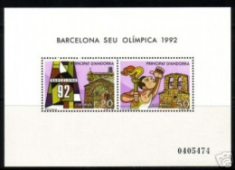 ANDORRA SPANISCH BLOCK 2 POSTFRISCH OLYMPIADE BARCELONA 1992 - Nuevos