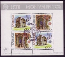 PORTUGAL BLOCK 23 GESTEMPELT(USED) EUROPA 1978 BAUDENKMÄLER BURG KLOSTER - 1978