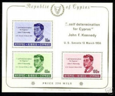 ZYPERN BLOCK 3 POSTFRISCH(MINT) JOHN F. KENNEDY 1965 - Kennedy (John F.)