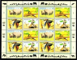 UNO WIEN MI-NR. 180-183 POSTFRISCH(MINT) KLEINBOGEN GEFÄRDETE ARTEN NASHORN SITTICH AFFE ORYX - Blocs-feuillets