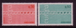 ANDORRA FRANZÖSISCH MI-NR. 232-233 POSTFRISCH(MINT) EUROPA CEPT 1971 - 1971