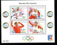 NORWEGEN BLOCK 19 POSTFRISCH(MINT) OLYMPISCHE SPIELE - SLALOM - Blocs-feuillets