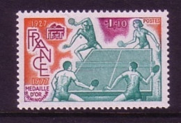 FRANKREICH MI-NR. 2060 POSTFRISCH TISCHTENNIS WM BIRMINGHAM 1977 - Tischtennis