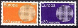 ANDORRA FRANZÖSISCH MI-NR. 222-223 POSTFRISCH(MINT) EUROPA CEPT 1970 - Nuevos