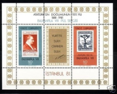 TÜRKEI BLOCK 20 POSTFRISCH(MINT) BALKANPHILA VIII 1981 MARKE AUF MARKE - Hojas Bloque