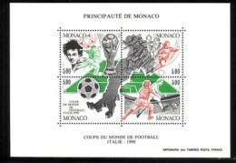 MONACO BLOCK 48 POSTFRISCH(MINT) FUSSBALL WM ITALIEN 1990 - 1990 – Italië