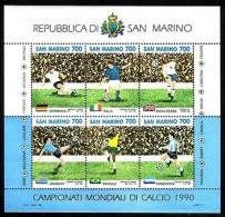 SAN MARINO BLOCK 13 POSTFRISCH(MINT) FUSSBALL WM ITALIEN 1990 - 1990 – Italy