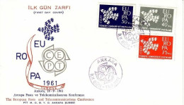 TÜRKEI MI-NR. 1820-1822 FDC CEPT 1961 TAUBE - 1961