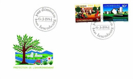 LUXEMBOURG MI-NR. 1095-1096 FDC UMWELTSCHUTZ 1984 - FDC