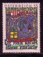 ÖSTERREICH MI-NR. 2502 POSTFRISCH(MINT) FRIEDENSREICH HUNDERTWASSER NATIONALPARK DONAU-AUEN - Modern