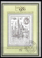 GROSSBRITANNIEN BLOCK 3 GESTEMPELT(USED) LONDON 1980 BAUWERKE - Blocchi & Foglietti