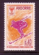 FRANZÖSISCH ANDORRA MI-NR. 207 POSTFRISCH(MINT) WINTEROLYMPIADE GRENOBLE 1968 - SKIFAHREN - Nuevos