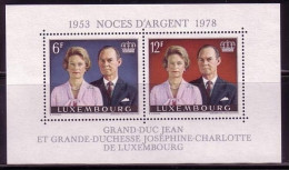 LUXEMBOURG BLOCK 11 POSTFRISCH(MINT) GROSSHERZOGPAAR JEAN Und JOSEPHINE-CHARLOTTE - Blocchi & Foglietti