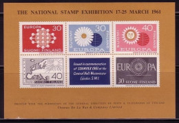 FINNLAND POSTFRISCH(MINT) GEDENKBLATT Zur NATIONALEN BRITISCHEN BRIEFMARKENAUSSTELLUNG 1961 MIT MI-NR. 525 - 1960