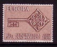 SAN MARINO MI-NR. 913 POSTFRISCH(MINT) EUROPA 1968 KREUZBARTSCHLÜSSEL - 1968