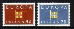 ISLAND MI-NR. 373-374 POSTFRISCH(MINT) EUROPA 1963 - 1963
