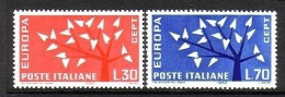 ITALIEN MI-NR. 1129-1130 POSTFRISCH(MINT) EUROPA 1962 BAUM - 1962