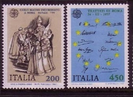 ITALIEN MI-NR. 1798-1799 POSTFRISCH(MINT) EUROPA 1982 HISTORIK KAISERKRÖNUNG KARL DER GROSSE - 1982