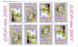 GEORGIEN MI-NR. 376-377 D GESTEMPELT(USED) MH-BOGEN EUROPA 2001 WASSER - 2001