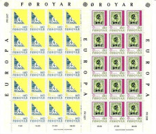 FÄRÖER MI-NR. 43-44 POSTFRISCH(MINT) KLEINBOGENSATZ EUROPA 1979 POST- Und FERNMELDEWESEN - 1979