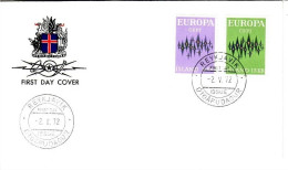 ISLAND MI-NR. 461-462 FDC CEPT 1972 STERNE - 1972