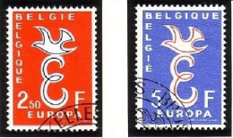 BELGIEN MI-NR. 1117-1118 O EUROPA 1958 - 1958