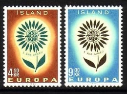 ISLAND MI-NR. 385-386 POSTFRISCH(MINT) EUROPA 1964 STILISIERTE BLUME - 1964