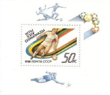 SOWJETUNION BLOCK 202 POSTFRISCH OLYMPISCHE SOMMERSPIELE SEOUL 1988 - FUSSBALL - Summer 1988: Seoul