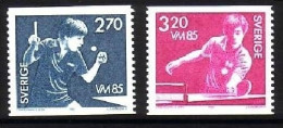 SCHWEDEN MI-NR. 1326-1327 POSTFRISCH(MINT) TISCHTENNIS WM 1985 GÖTEBORG - Tenis De Mesa