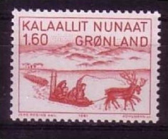 GRÖNLAND MI-NR. 128 POSTFRISCH(MINT) JENS KREUTZMANN SCHLITTENFAHRT 1981 - Unused Stamps
