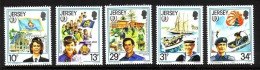 JERSEY MI-NR. 350-354 POSTFRISCH(MINT) JUGENDORGANISATIONEN 1985 PFADFINDER SCHIFFE - Unused Stamps