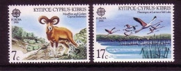 ZYPERN MI-NR. 655-656 POSTFRISCH EUROPA 1986 UMWELTSCHUTZ MUFFLON FLAMINGOS - 1986