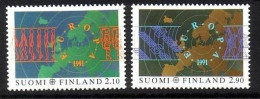 FINNLAND MI-NR. 1144-1145 POSTFRISCH(MINT) EUROPA 1991 EUROPÄISCHE WELTRAUMFAHRT SATELLIT - 1991