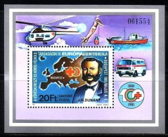 UNGARN BLOCK 149 A POSTFRISCH(MINT) KSZE KONFERENZ Des ROTEN KREUZES DUNANT SCHIFF AUTO HUBSCHRAUBER - Croix-Rouge