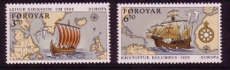 FÄRÖER MI-NR. 231-232 POSTFRISCH(MINT) EUROPA 1992 ENTDECKUNG AMERIKAS COLUMBUS SCHIFF - 1992