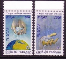 VATIKAN MI-NR. 1372-1373 POSTFRISCH(MINT) EUROPA 2001 WASSER - 2001