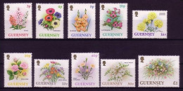 GUERNSEY MI-NR. 557-566 POSTFRISCH(MINT) ROSEN LEVKOJEN ANEMONEN - Guernsey