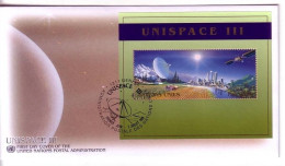 UNO GENF BLOCK 11 FDC UNISPACE III 1999 - Blocks & Sheetlets