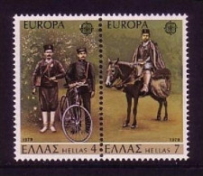 GRIECHENLAND MI-NR. 1352-1353 POSTFRISCH(MINT) EUROPA 1979 FERNMELDEWESEN FAHRRAD PFERD - Unused Stamps