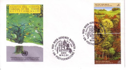 UNO WIEN MI-NR. 81-82 FDC RETTET DEN WALD 1988 - FDC